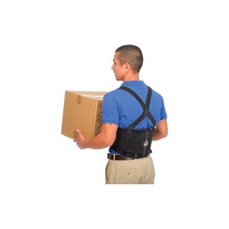 Ergodyne Ergodyne ProFlex 100 Economy Back Support WRubber Track Webbing, Small, Black 11382